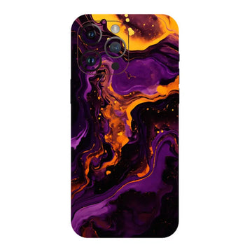 Abstract Yellow and Purple Artwork Mobile Skin