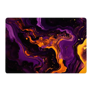 ABSTRACT YELLOW AND PURPLE ARTWORK LAPTOP SKIN