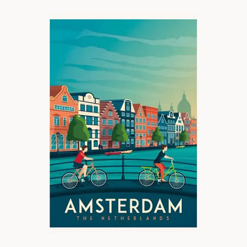 Amsterdam The Nethrlands Metal Poster