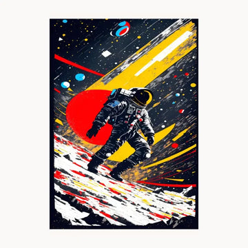 Astronaut Landing On Earth Metal Poster