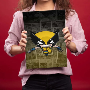 X Man Wolverine Cartoon Metal Poster