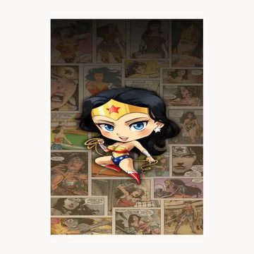 Wonder Girl Cartoon Metal Poster