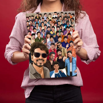 Vijay Selfie With Fans Metal Poster