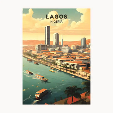 Lagos Metal Poster