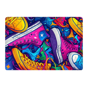 SNEAKERS WITH COLORFUL LAPTOP SKIN
