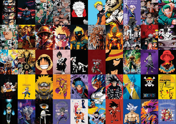 Anime Wall Collage Kit - A4 Size Wall Posters Set