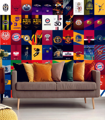 Football World Wall Collage Kit - A4 Size Wall Posters Set