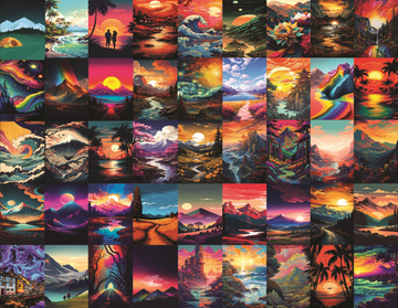 Horizon Haven Wall Collage Kit - A4 Size Wall Posters Set