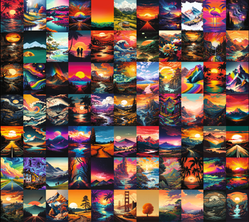 Horizon Haven Wall Collage Kit - A4 Size Wall Posters Set