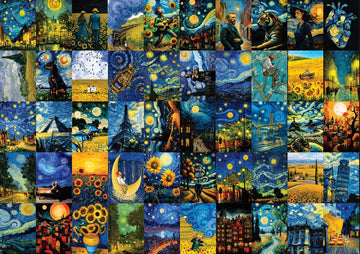 Moonlight Sky Wall Collage Kit - A4 Size Wall Posters Set
