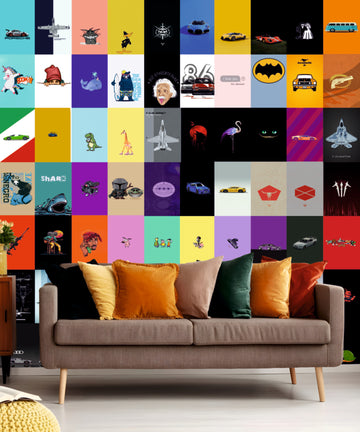 Super 99 Wall Collage Kit - A4 Size Wall Posters Set